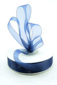 Organza Ribbon , Navy, 5/8 Inch x 25 Yards (1 Spool) SALE ITEM